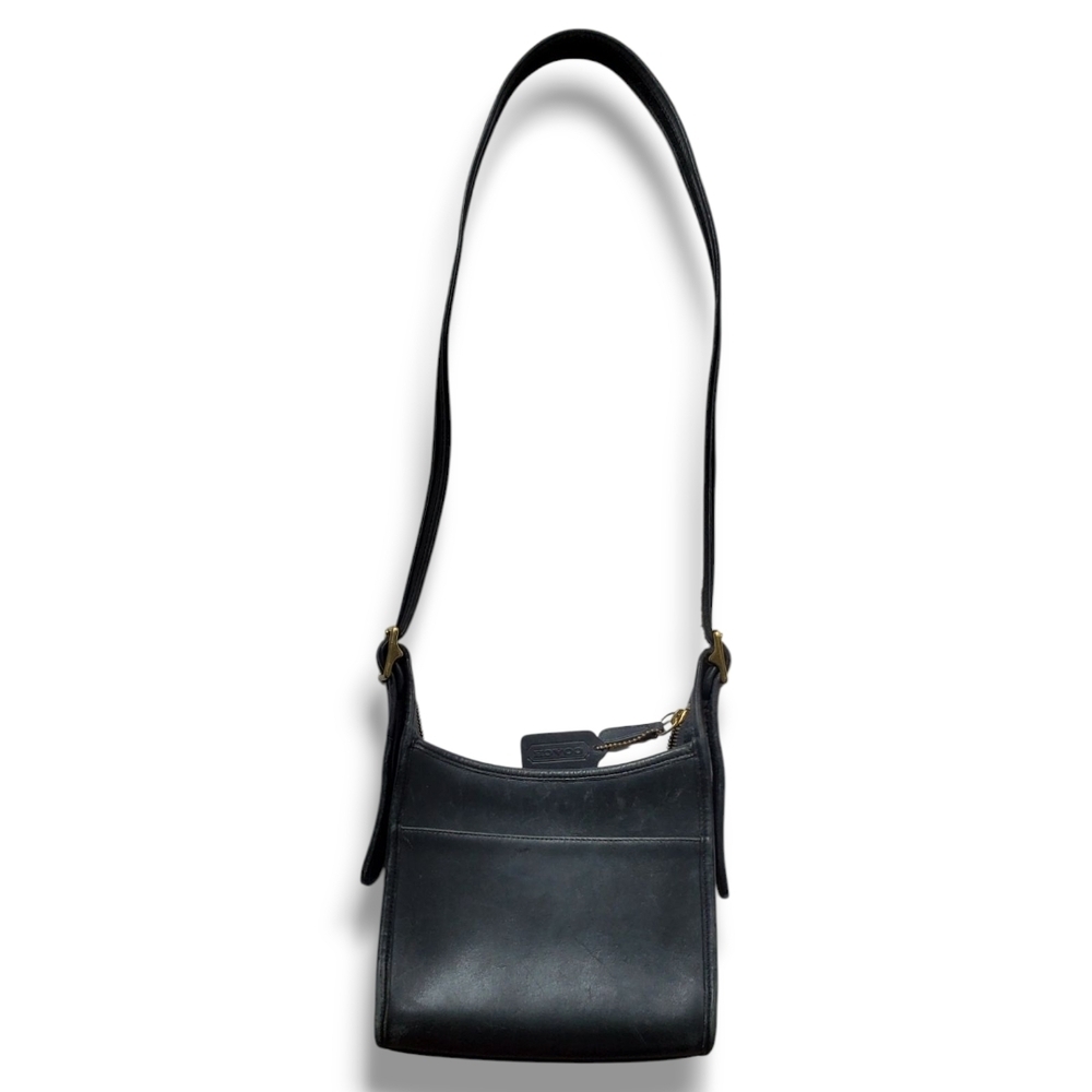 Vintage 90s Coach Legacy 9997 Black Glove Tanned Leather Crossbody Bag Mexico - Picture 2 of 12